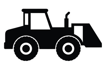 Obraz premium heavy machinery silhouette vector icon