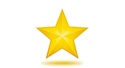 Obraz premium Brilliant golden star graphic with a polished surface, symbolizing excellence, success, and premium quality, perfect for awards, ratings, and recognition designs