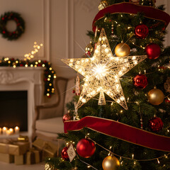 christmas tree and decorations