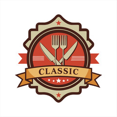  restaurant logo vector illustration