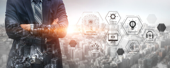 AI learning system involves deep learning, supervised machine learning, and natural language processing. AI learning diagram shows how AI advances learn in automation and data processing. Spline
