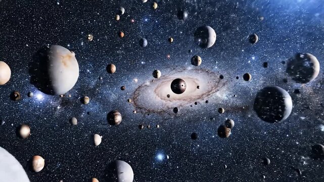 Cosmic Zoom Through Galaxies from Milky Way Spiral Arms to Deep Space, Revealing Distant Galaxies, Cosmic Web Structure, and Observational Astronomy Visualization