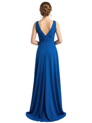 Naklejka premium Elegant blue evening gown isolated on transparent background