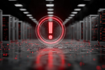 A red circle with an exclamation point in the middle