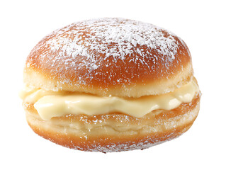 Delightful cream-filled pastry dust with powdered sugar