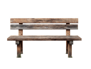 Weathered wooden bench