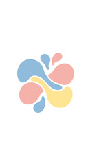 Fototapeta premium Abstract Blob Icon for Fluidity and Adaptability in Business. transparent,svg.