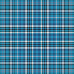 Living room seamless check vector, hunter fabric texture textile. Christmas background plaid tartan pattern in cyan and black colors.
