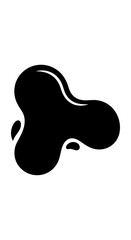 Fototapeta premium Amorphous Abstract Organic Blob Shape Silhouette for Modern Art. transparent. .svg.