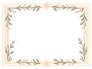 frame with flowers