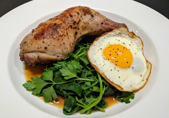 Roasted Rabbit, Steamed Parsley & Fired Hawk Egg
