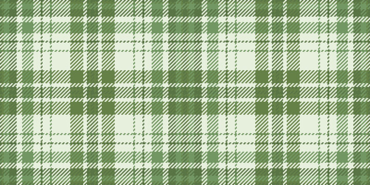 20s check plaid vector, effect fabric pattern background. Ornamental seamless tartan texture textile in green and light colors.