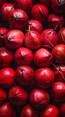 red young coconut with water drops