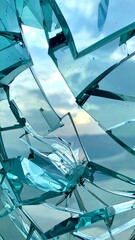 broken glass background