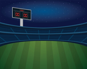 Sports stadium in night view