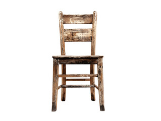 Antique wooden chair with weathered appearance