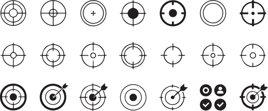 target precision symbols pack crosshair variations for apps
