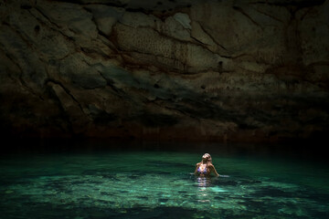 View Of A Gorgeous Cenotes Near Humun, Yucatan, Mexico