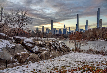 Central Park, New York City at the lake