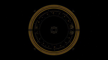 Hologram circle interface design with futuristic elements and abstract sci-fi themes suitable for digital projects and media - Powered by Adobe