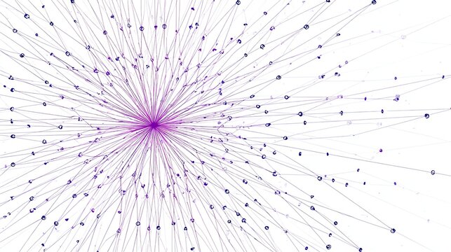 Dynamic network visualization of data connections digital space infographic abstract environment wide angle technology concept - Powered by Adobe