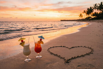 Beach Cocktails Sunset