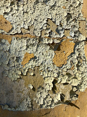 flaking old wall paint with cracked texture