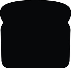 Sliced Loaf of Bread Silhouette, Bakery Product Black Shape, Toast or Sandwich Bread Icon, Food and Nutrition Graphic Element, Minimalist Kitchen and Cooking Vector Illustration.