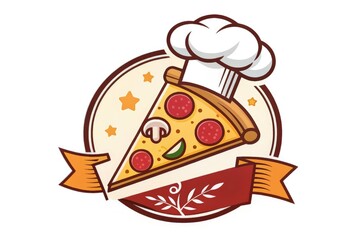 Chef Prepares a Slice of Pizza With Toppings in a Fun Design