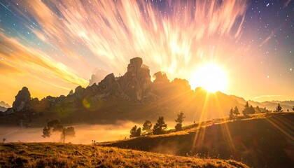 a beautiful sunrise over the mountains