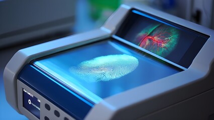 Digital technology floating holographic interfaces and luminous data layers. .Concept of innovation, cyber visual design, futuristic interaction, and immersive tech aesthetics.