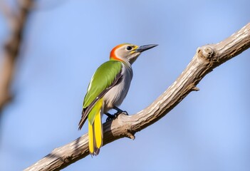 Fototapeta premium A close up of a Woodpecker in a tree