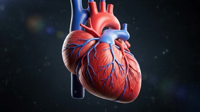 Anatomically Correct Human Heart Beating in a Cinematic Animation