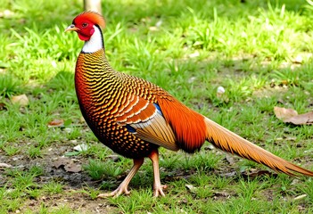 A close up of a Golden Pheasant