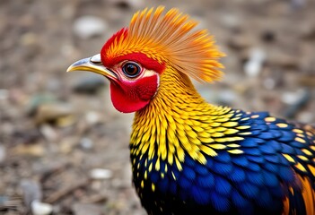 A close up of a Golden Pheasant