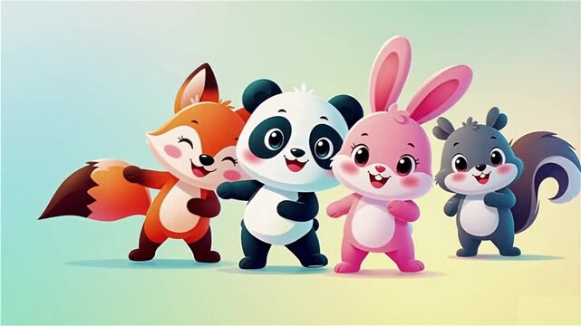 Wild Rhythm Celebration &mdash; Dancing Animals for World Wildlife Day, Conservation Awareness Joy, Biodiversity Protection Display