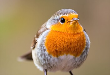 A close up of a Robin