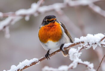 A close up of a Robin