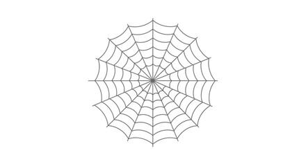 A detailed illustration of a classic spiderweb with symmetrical lines