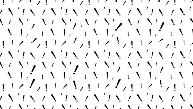 Exclamation Mark Icon Black and White Seamless Pattern Vector Background
Minimal Repeating Symbol Design for Alerts Emphasis and Modern Graphic Design
