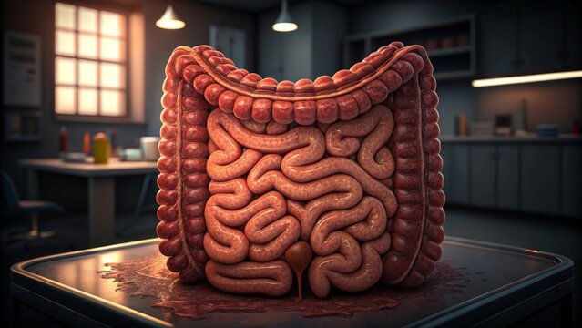 Thickened Intestinal Wall with Pathological Changes