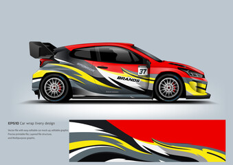 A high-contrast black and yellow racing wrap designed for maximum visibility and aggressive motorsport character.