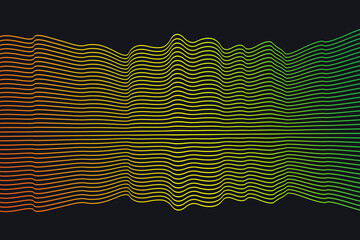 Yellow Green Linear Gradient Electric Wave Texture