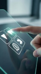 Index finger touching digital interface illustrating interaction simplicity