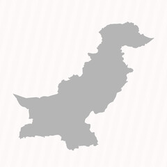 Obraz premium Flat Gray Pakistan Map Banner Background