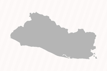 Fototapeta premium Flat Gray El Salvador Map Banner Background