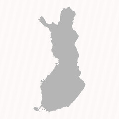 Flat Gray Finland Map Banner Background