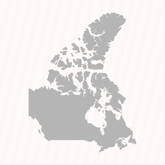 Flat Gray Canada Map Banner Background