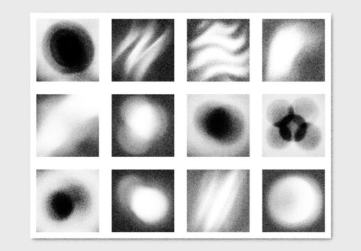 Vector collection of abstract stipple noise texture backgrounds