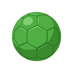 Green Handball ball, transparent background, isolated, vector